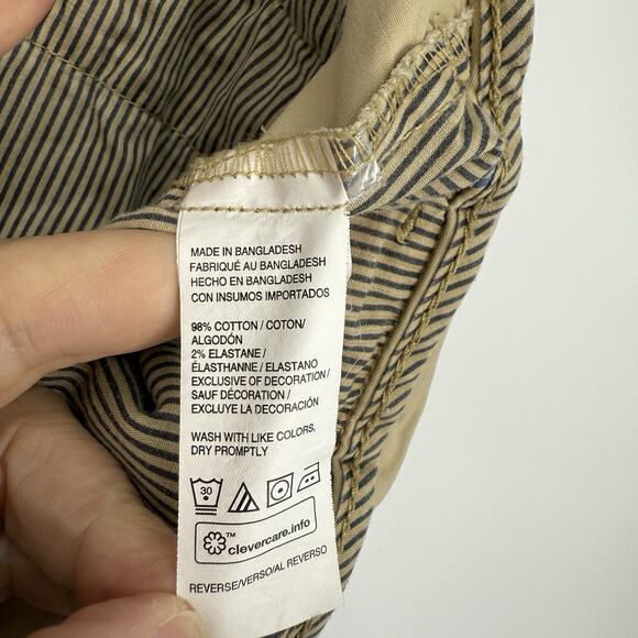 IZOD Advantage Performance Chino Shorts size 34 Khaki Sailboats Print 9.5" Insm - Picture 7 of 8